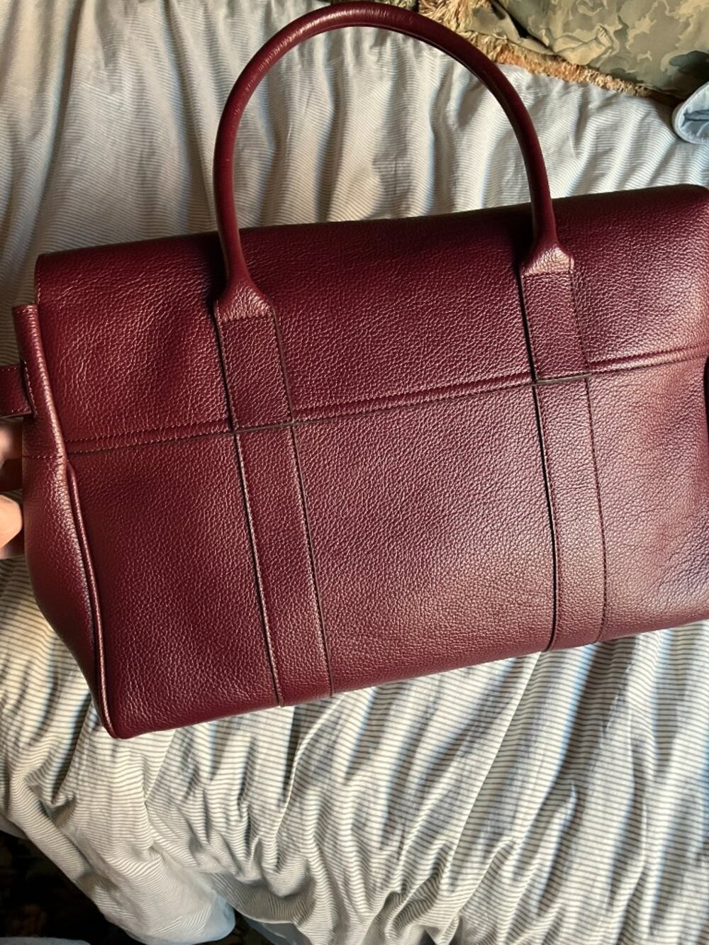 Mulberry Bayswater Black Cherry Small Classic Grain - Picture 2 of 12